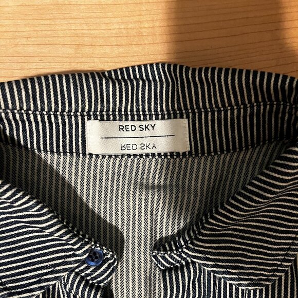 Red Sky Railroad Stripe Jacket/Chore Coat - Picture 3 of 4